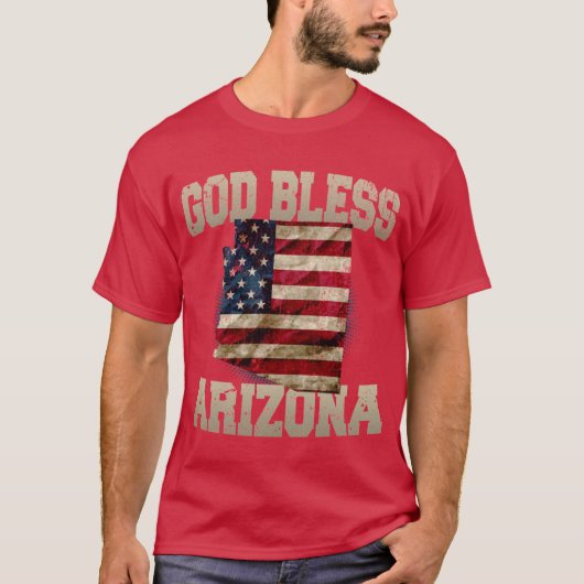 God Bless Arizona Proud Strong Awesome Design Gift T-Shirt (Vorderseite)