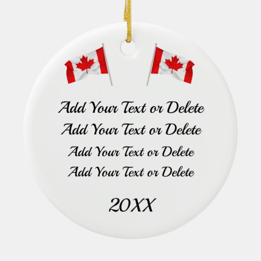 God Bless Canada Keramik Ornament (Hinten)