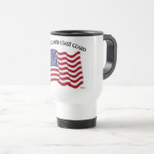 GOD BLESS COAST GUARD mit & US-Flagge Reisebecher (VorderseiteRechts)