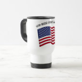 GOD BLESS COAST GUARD mit & US-Flagge Reisebecher (Vorderseite Links)