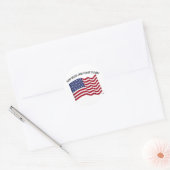 GOD BLESS COAST GUARD mit & US-Flagge Runder Aufkleber (Umschlag)