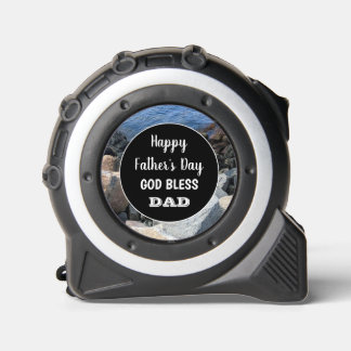  God Bless Dad Happy Father's Day Rocky Seashore Maßband