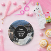  God Bless Dad Happy Father's Day Rocky Seashore Pappteller (Party)