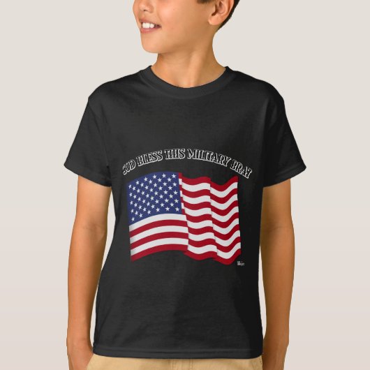 GOD BLESS DIESE MILITÄRISCHE BRASE MIT US-Fahne T-Shirt (Vorderseite)