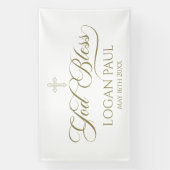 GOD BLESS gold banner backdrop (Vertikal)