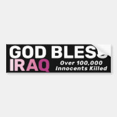 God Bless Iraq Anti-War Honoring Innocent Lives Autoaufkleber (Vorne)