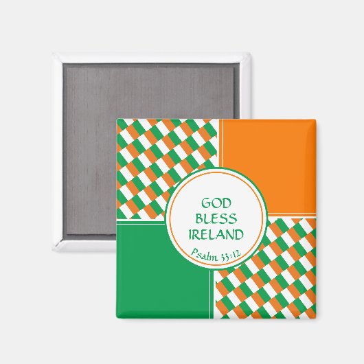 GOD BLESS IRELAND MAGNET (Vorderseite/Rückseite)