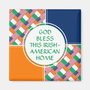 God Bless Irish-American-Zuhause Magnet