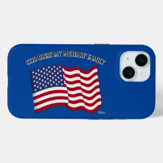 GOD BLESS MEINE MILITÄRISCHE FAMILIE mit US-Flagge Case-Mate iPhone Hülle