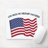 GOD BLESS MEINE MILITÄRISCHE TOCHTER MIT US-Flagge Mousepad (Mit Mouse)
