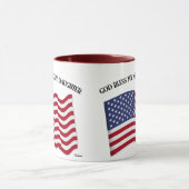 GOD BLESS MEINE MILITÄRISCHE TOCHTER MIT US-Flagge Tasse (Zentrum)