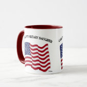 GOD BLESS MEINE MILITÄRISCHE TOCHTER MIT US-Flagge Tasse (Vorderseite Links)