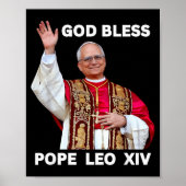 God Bless New Pe Leo Xiv Catholic Church Faith Sun Poster (Vorne)