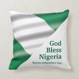 GOD BLESS NIGERIA Custom Scripting Kissen