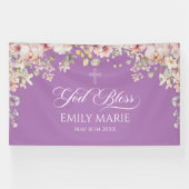 GOD BLESS Orchids purple banner backdrop (Horizontal)