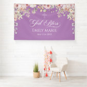 GOD BLESS Orchids purple banner backdrop (Insitu)