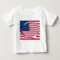 God Bless Our Zuhause: USA Flag Swirl Art