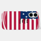 God Bless Our Zuhause: USA Flag Swirl Art Case-Mate iPhone Hülle (Rückseite (Horizontal))