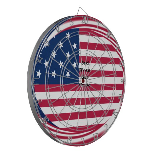 God Bless Our Zuhause: USA Flag Swirl Art Dartscheibe (Vorderseite Links)