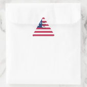 God Bless Our Zuhause: USA Flag Swirl Art Dreieckiger Aufkleber (Tasche)