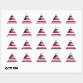 God Bless Our Zuhause: USA Flag Swirl Art Dreieckiger Aufkleber (Blatt)