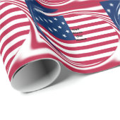 God Bless Our Zuhause: USA Flag Swirl Art Geschenkpapier (Rolleneckpunkt)