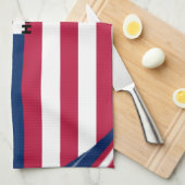 God Bless Our Zuhause: USA Flag Swirl Art Handtuch (Viertel Falte)