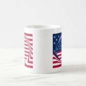 God Bless Our Zuhause: USA Flag Swirl Art Kaffeetasse (Mittel)