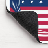 God Bless Our Zuhause: USA Flag Swirl Art Mousepad (Ecke)