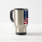 God Bless Our Zuhause: USA Flag Swirl Art Reisebecher (Vorderseite Links)