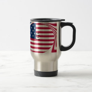 God Bless Our Zuhause: USA Flag Swirl Art Reisebecher