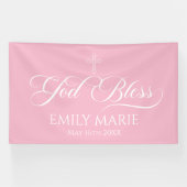 GOD BLESS PINK banner backdrop  (Horizontal)
