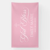 GOD BLESS PINK banner backdrop  (Vertikal)