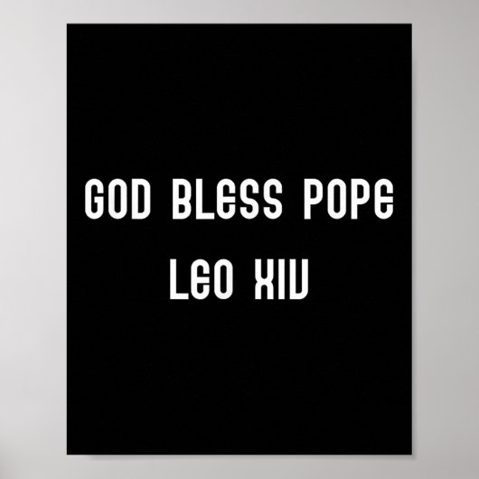 God Bless Pope Leo Xiv Kardinal Robert Francis Pre Poster (Vorne)