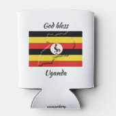 GOD BLESS UGANDA, kundenspezifischer Sake Dosenkühler (Rückseite)