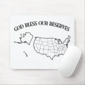 GOD BLESS UNSERE RESERVEN BEI US-Kontur Mousepad (Mit Mouse)