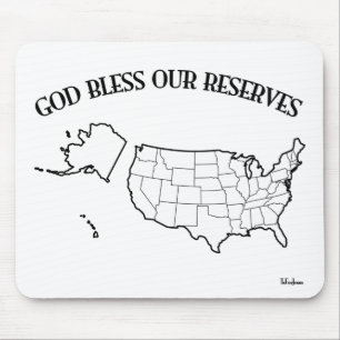 GOD BLESS UNSERE RESERVEN BEI US-Kontur Mousepad