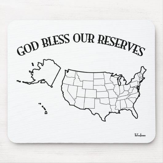GOD BLESS UNSERE RESERVEN BEI US-Kontur Mousepad (Vorne)