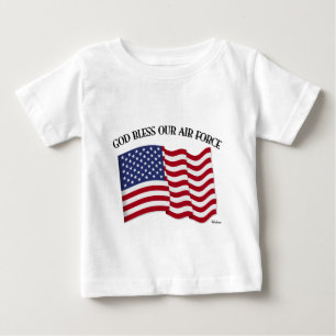 GOD BLESS UNUR AIR FORCE mit US-Flagge Baby T-shirt