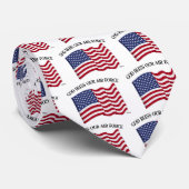 GOD BLESS UNUR AIR FORCE mit US-Flagge Krawatte (Gerollt)
