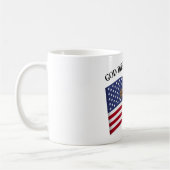 GOD BLESS UNUR ARMY mit robustem Kreuz und US-Flag Kaffeetasse (Links)