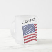 GOD BLESS UNUR ARMY mit US-Flagge Mattglastasse (Vorderseite Links)
