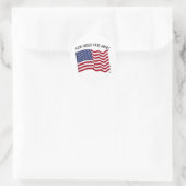 GOD BLESS UNUR ARMY mit US-Flagge Runder Aufkleber (Tasche)