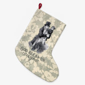 God bless us everyone Dickens Christmas Carol Großer Weihnachtsstrumpf (Vorderansicht (hängend))