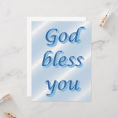 God bless you karte (Vorderseite/Rückseite Beispiel)