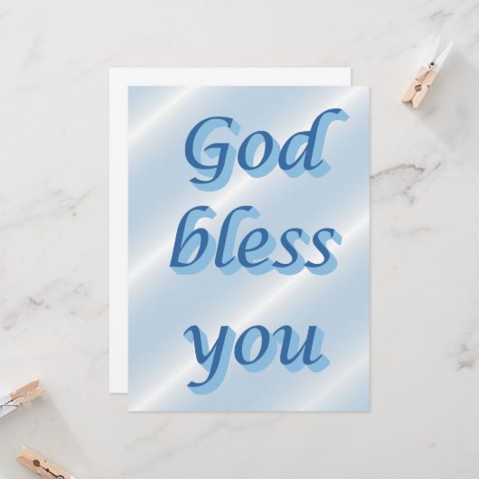 God bless you karte (Vorderseite/Rückseite Beispiel)