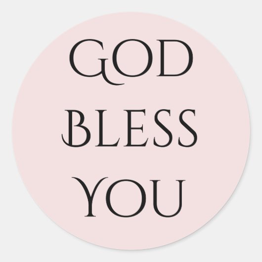 God Bless You Pink and Black  Runder Aufkleber (Vorderseite)