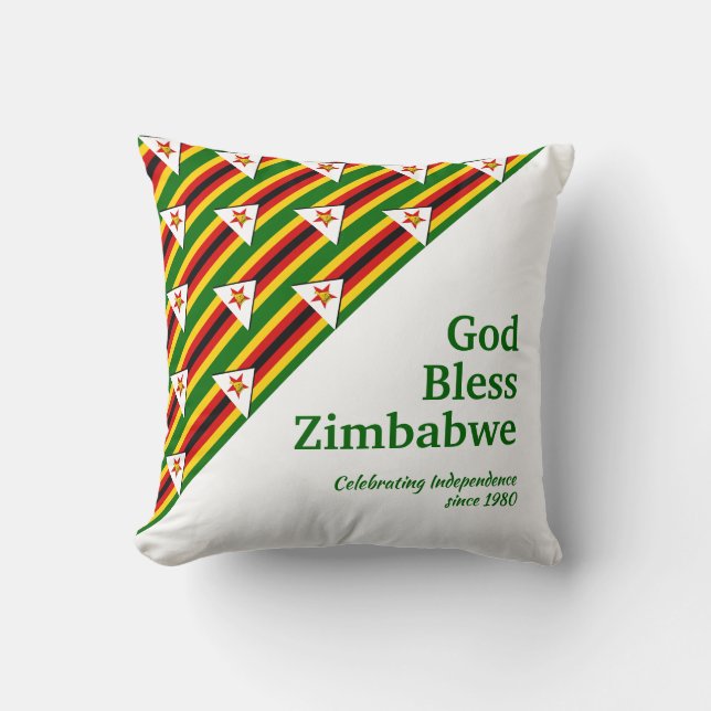 GOD BLESS ZIMBABWE individuell anpassbar Kissen (Vorderseite)
