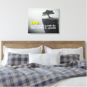 God Can Make Impossible Possible -Cliffside Tree Leinwanddruck (Insitu (Schlafzimmer))
