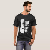 God Coffee Guitar Christian Guitarist And Guitar L T-Shirt (Vorne ganz)